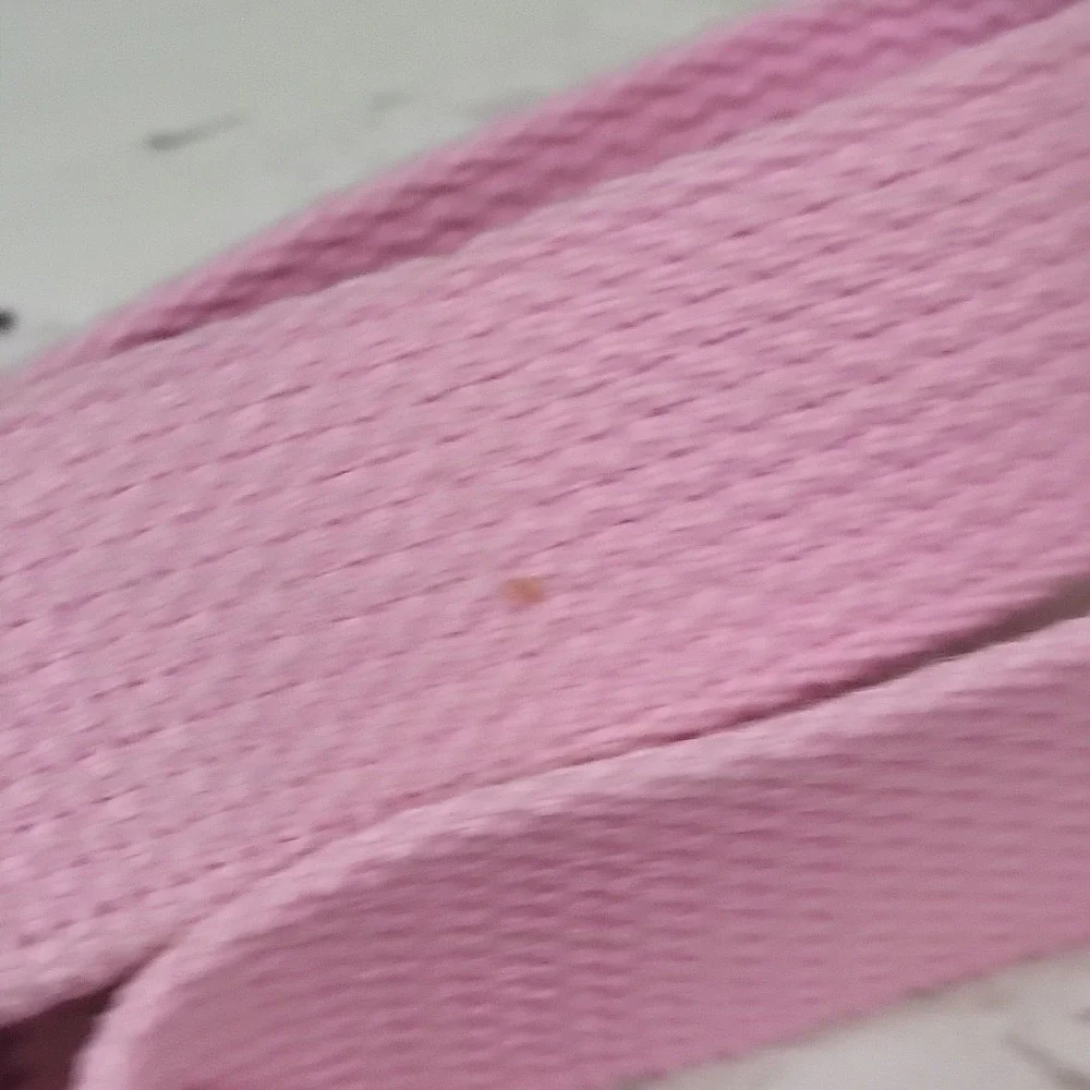 Pink Woven Adjustable Web Belt Gold-Tone Slider Belt Fits Upto 34